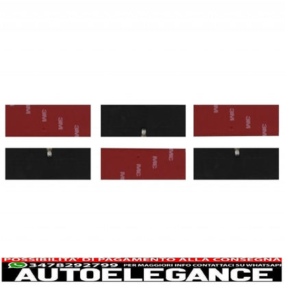 classiche feritoie per finestrini laterali adatte per Ford Mustang Mk6 VI sesta generazione (2015-2019) con feritoie per finestrini posteriori nere AUTOELEGANCERICAMBI