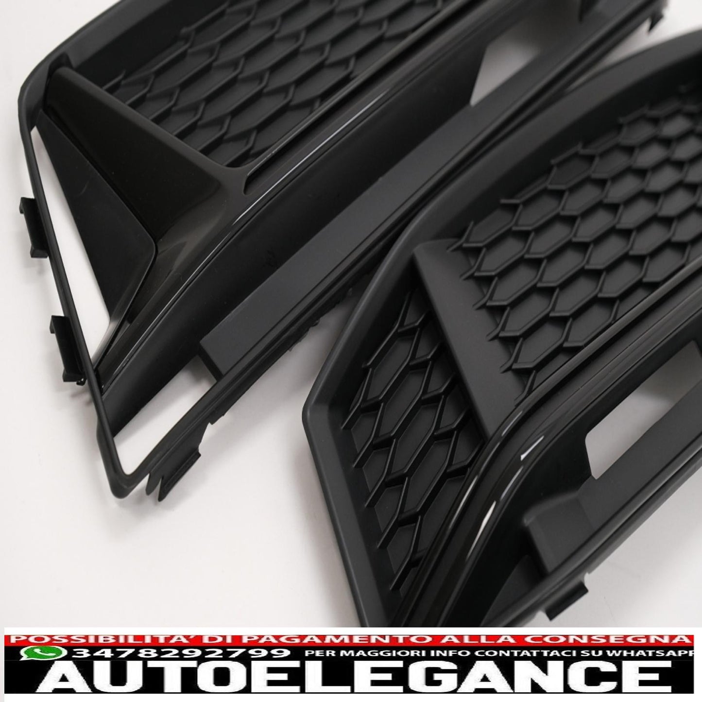 lower bumper grille side grills fit for audi a4 b9 sedan avant s-line (2016-2018) rs4 design black edition