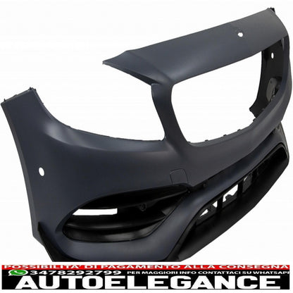 complete body kit with exhaust tips suitable for mercedes a-class w176 (2012-2018) restyling a45 design