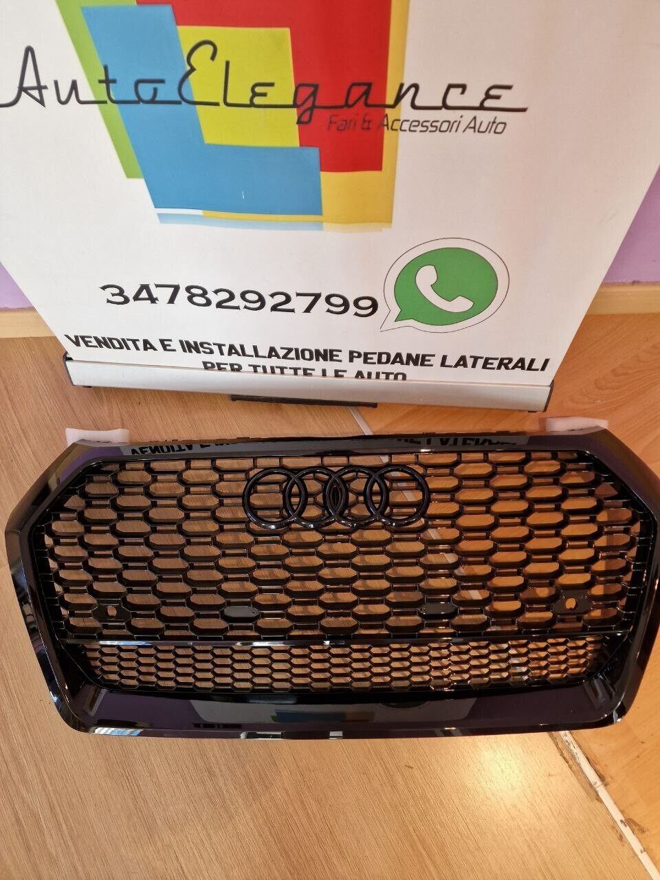 0945🤩GRIGLIA ADATTA PER AUDI Q5 FY 2017-2020 LOOK RSQ5 NERA🤩