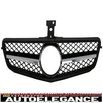 Body kit with black sport front grille suitable for mercedes c-class w204 (2007-2014) restyling c63 design