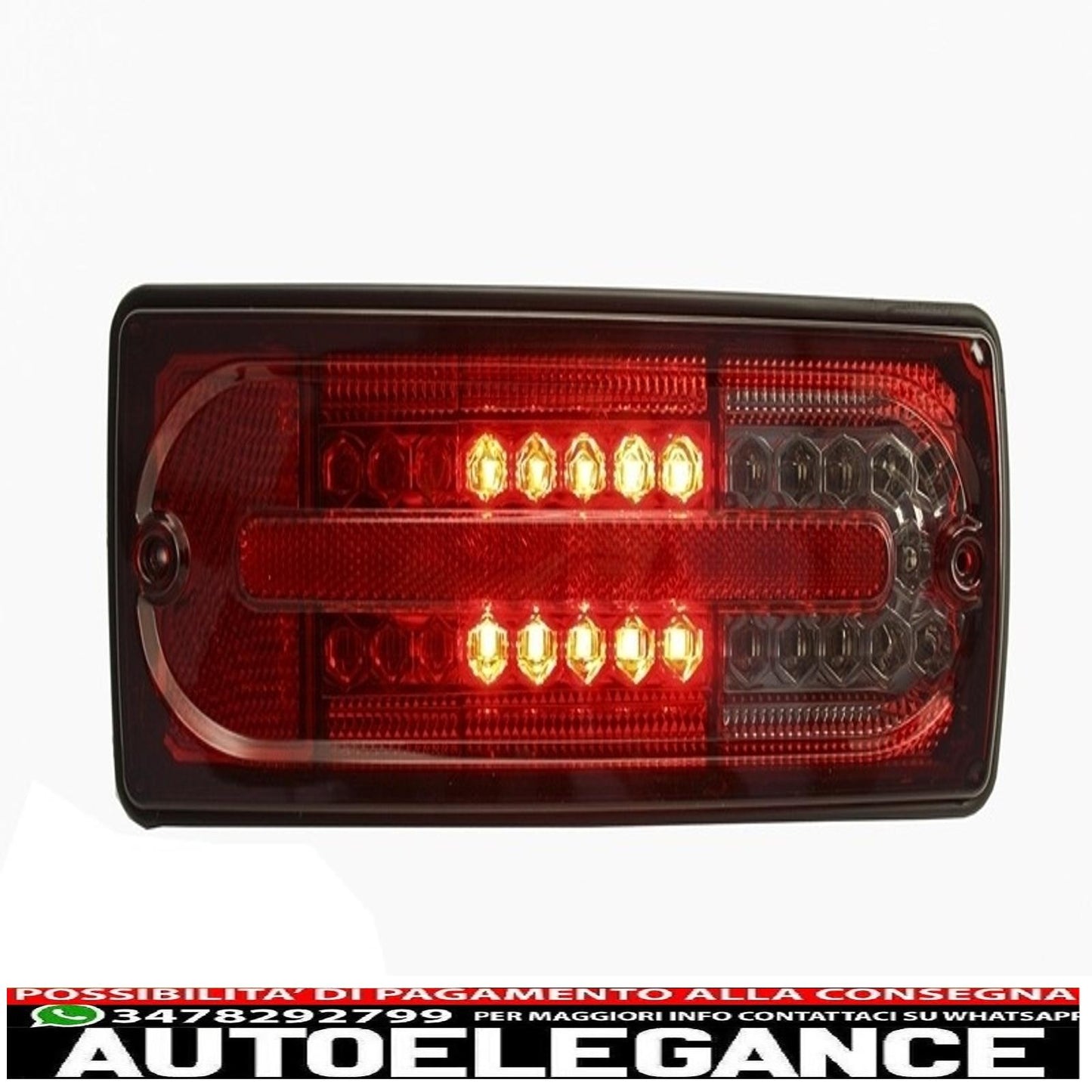 led rear lights suitable for mercedes g class w463 (1989-2015) smoke red