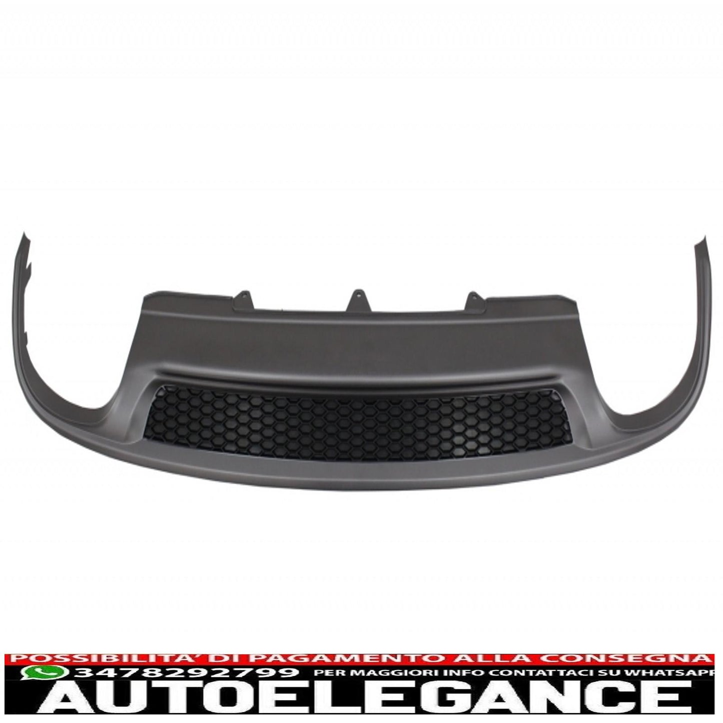 Diffusore d'aria con mantovana per paraurti posteriore adatto per audi a4 b8 facelift limousine avant (2012-2015) con terminali di scarico terminali di scarico solo design s-line paraurti standard