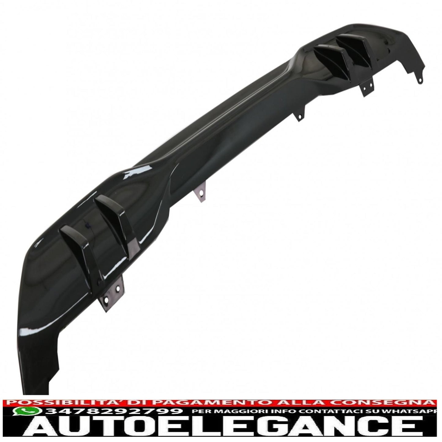 Aerodynamic body kit front bumper lip and air diffuser fit for bmw x5 g05 (2018-2022) m design piano black