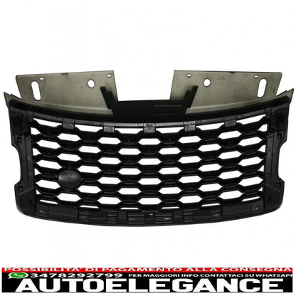 center grille suitable for range rover vogue l405 (2013-2017) autobiography design conversion to 2018 edition black and chrome look