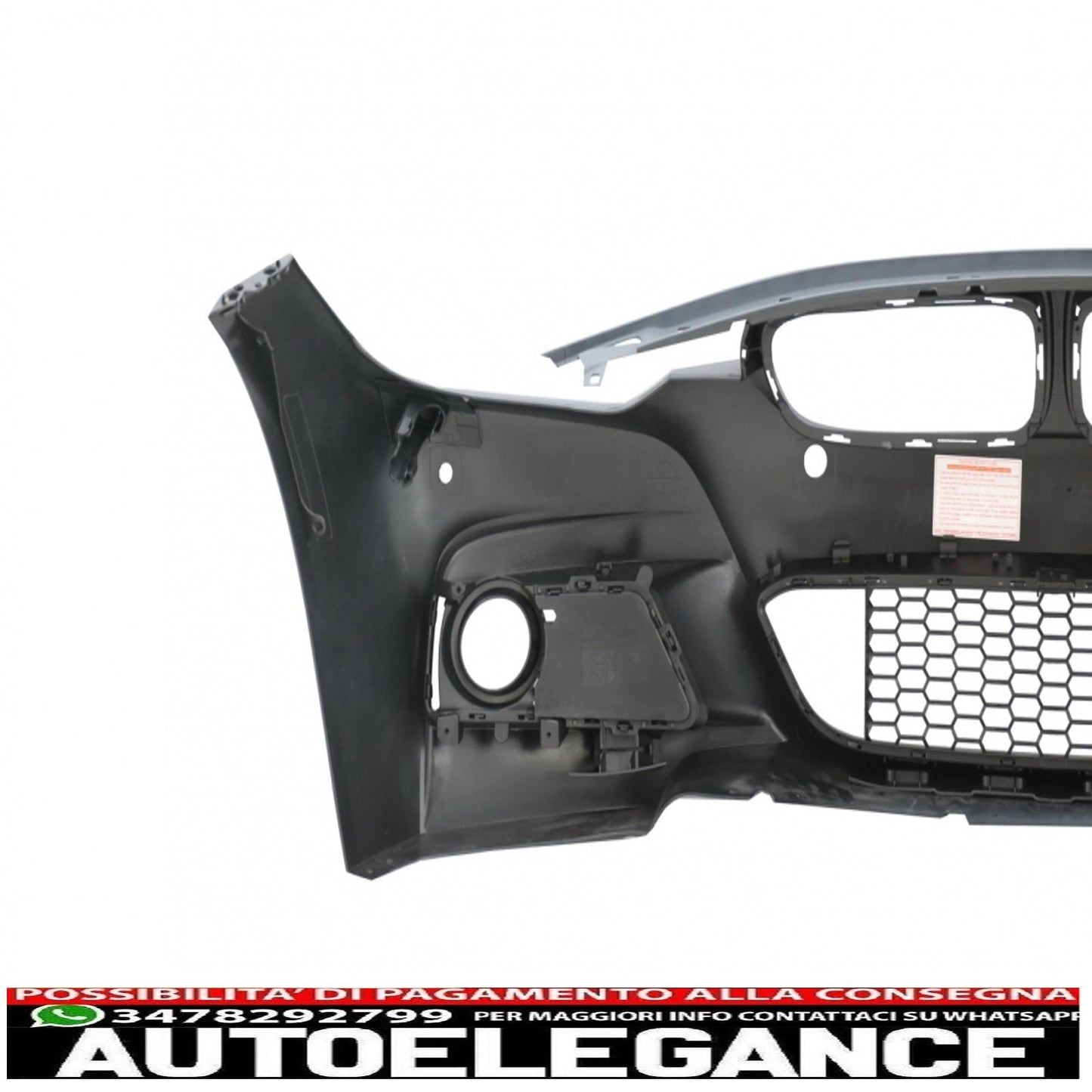 front bumper suitable for bmw 3 series f30 f31 (2011-2019) m-technik design without fog lights
