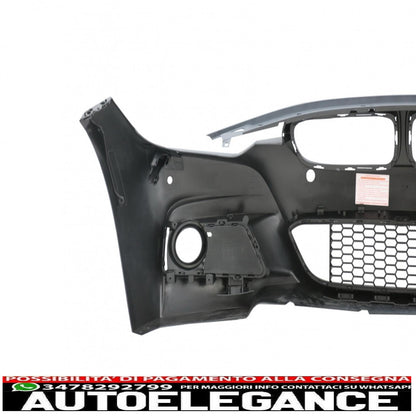 front bumper suitable for bmw 3 series f30 f31 (2011-2019) m-technik design without fog lights