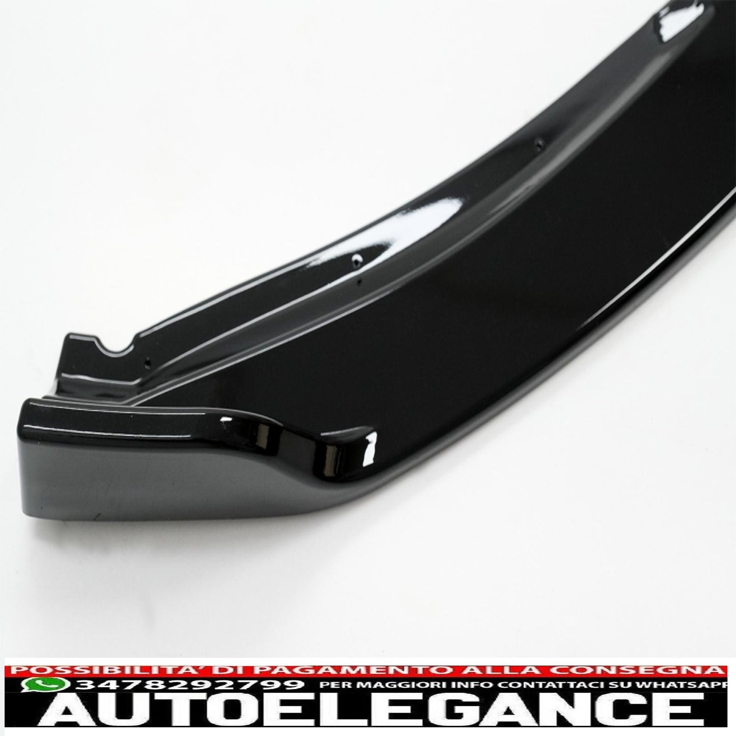 Front Bumper Additional Spoiler Lip Extension Suitable for Skoda Octavia III 5e Saloon Estate (2013-2016) Piano Black 