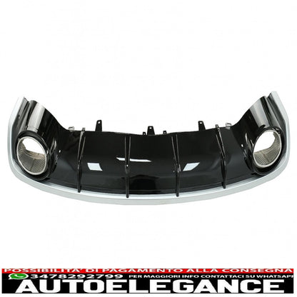 Diffusore mantovana paraurti posteriore e terminali di scarico adatti per audi a6 4g c7 facelift (2015-2018) design rs6