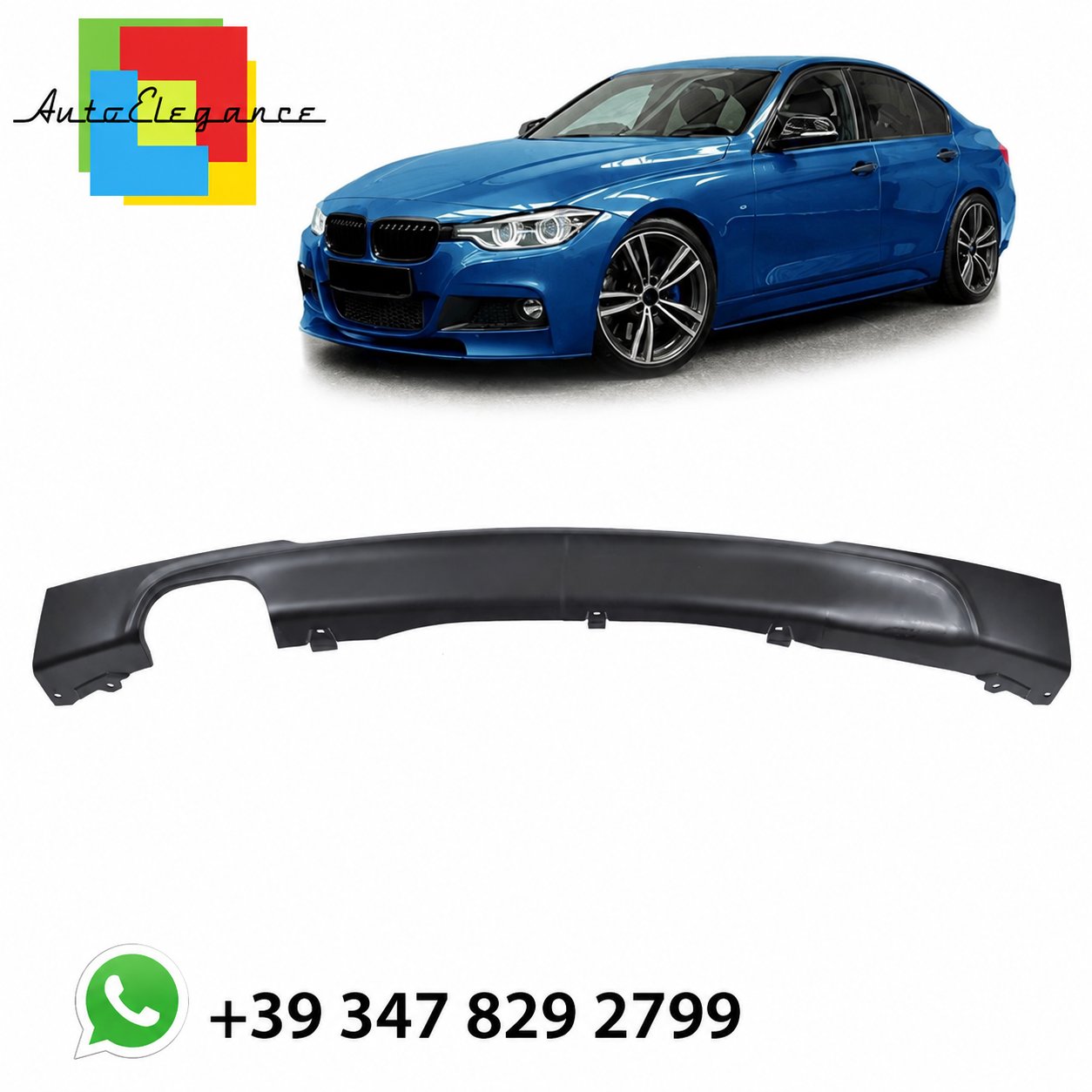 👉Diffusore posteriore adatto per BMW Serie 3 F30 F31 2011-2018 M-Tech👈