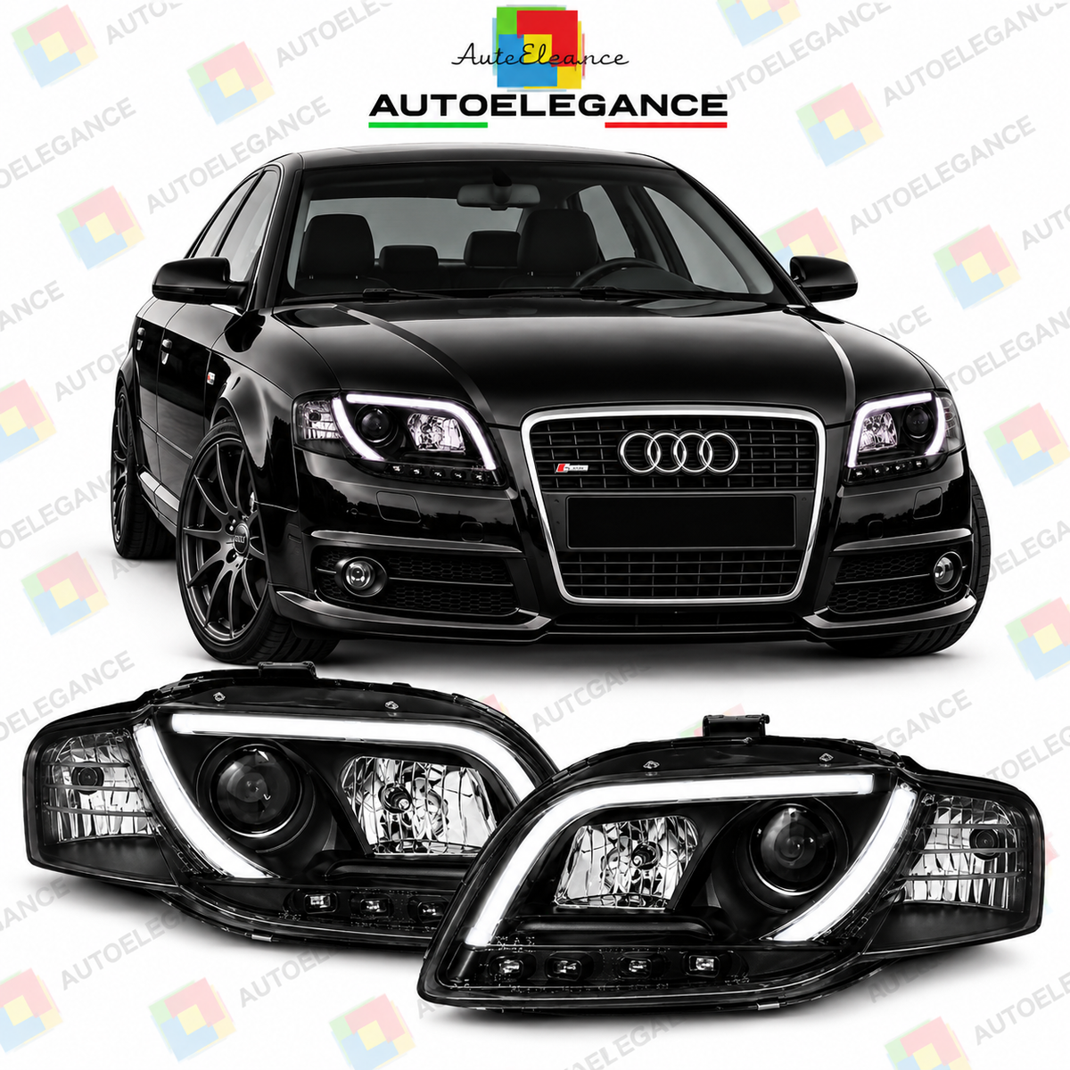 💕ART.10631  FARI ANTERIORI ADATTO  PER AUDI A4 B7 11.04-03.08💕