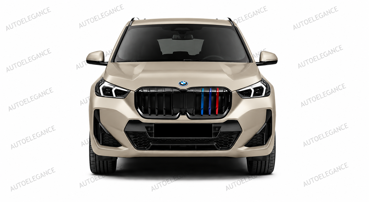 💫ART.10209 GRIGLIA BMW X1 U11 23- LOOK M NERO LUCIDO TRICOLORE💫