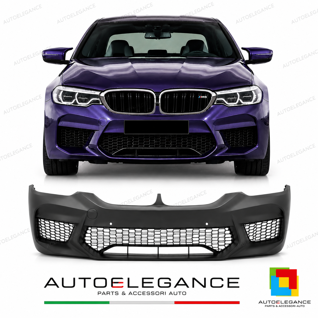 PARAURTI ANTERIORE BMW G30 G31 17-20 LOOK M5 PDC 4
