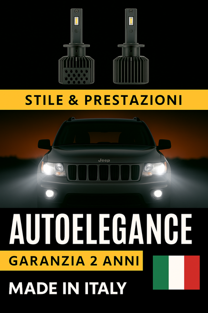 ⭐KIT LED D1S 6000K ANABBAGLIANTI PER JEEP GRAND CHEROKEE – LUCE BIANCA POTENTE⭐