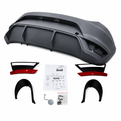 💕 ART. 0858 PARAURTI POSTERIORE SEAT LEON 5F 5 PORTE LOOK FR CON USCITA 1+1  💕