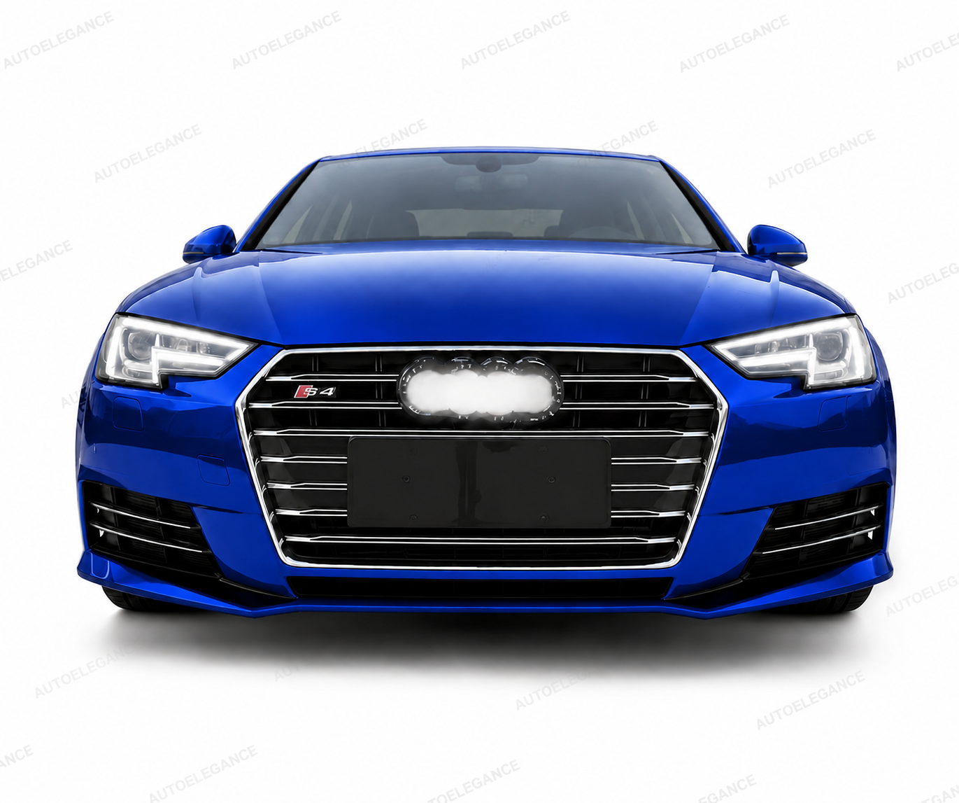 💫ART.1943 GRIGLIA PER AUDI A4 B9 2015-2019 LOOK S4 NERA PROFILI CROMATI💫