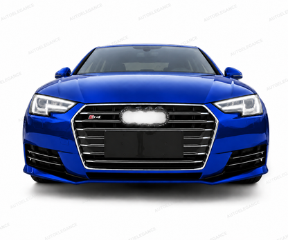 💫ART.1943 GRIGLIA PER AUDI A4 B9 2015-2019 LOOK S4 NERA PROFILI CROMATI💫