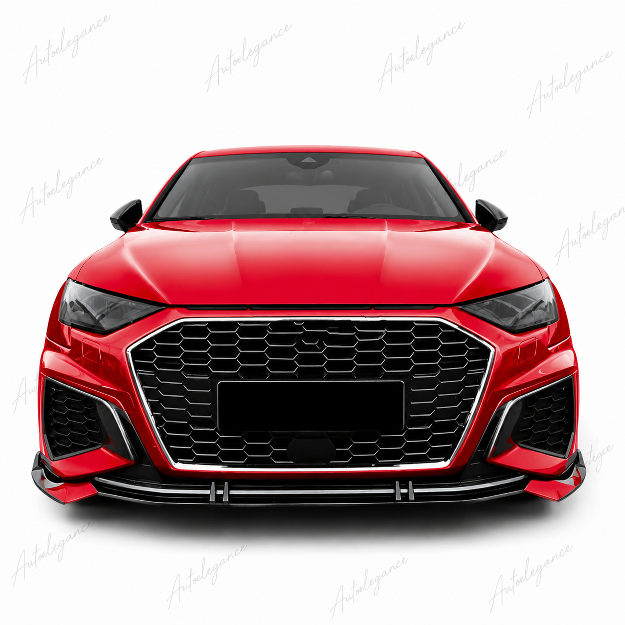 🔥ART.9908 SPLITTER ANTERIORE PER AUDI A3 S3 S LINE 8Y LABBRO NERO LUCIDO 20+🔥