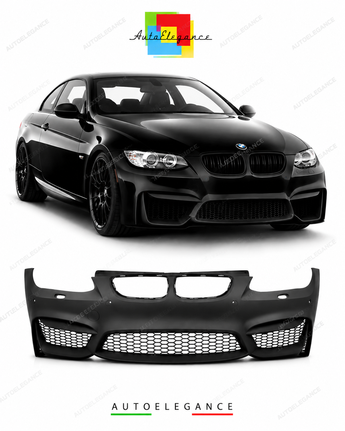 💕PARAURTI ANTERIORE BMW E92 E93 06-10 LOOK M4 PDC SRA💕
