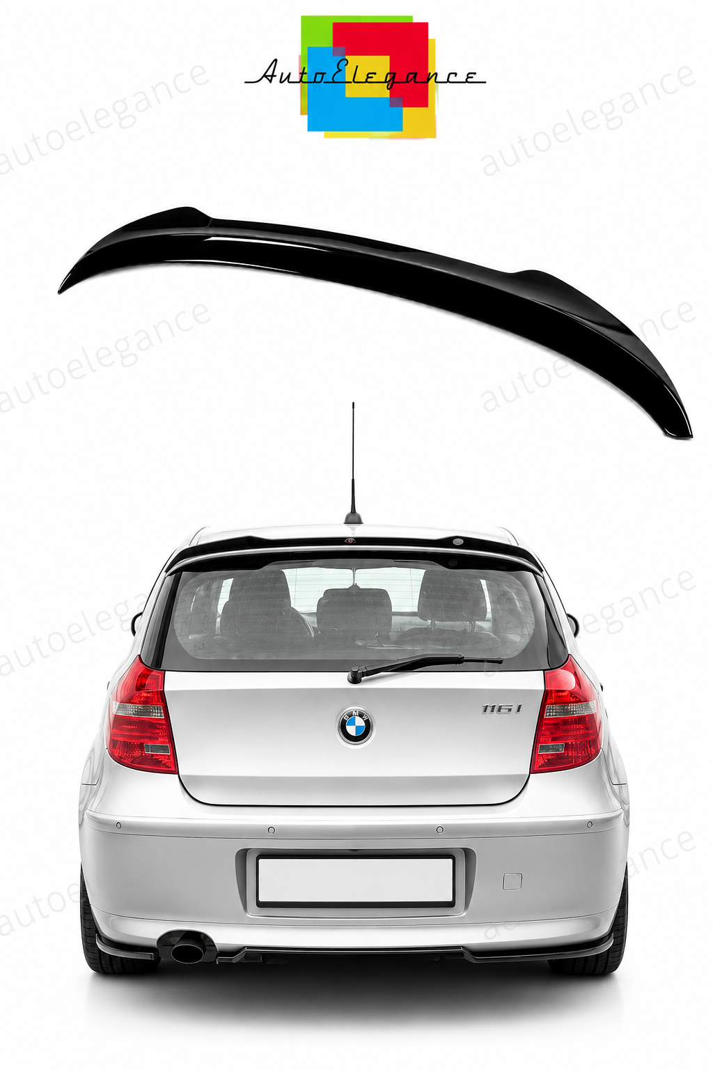 💕Spoiler  adatto per  BMW 1 E81/E87 Facelift nero lucido 💕