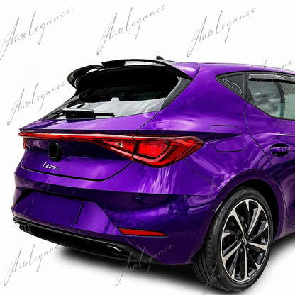 🔥ART.9726 SPOILER POSTERIORE PER TETTO LEON MK4 NERO LUCIDO IN ABS / 2020+🔥