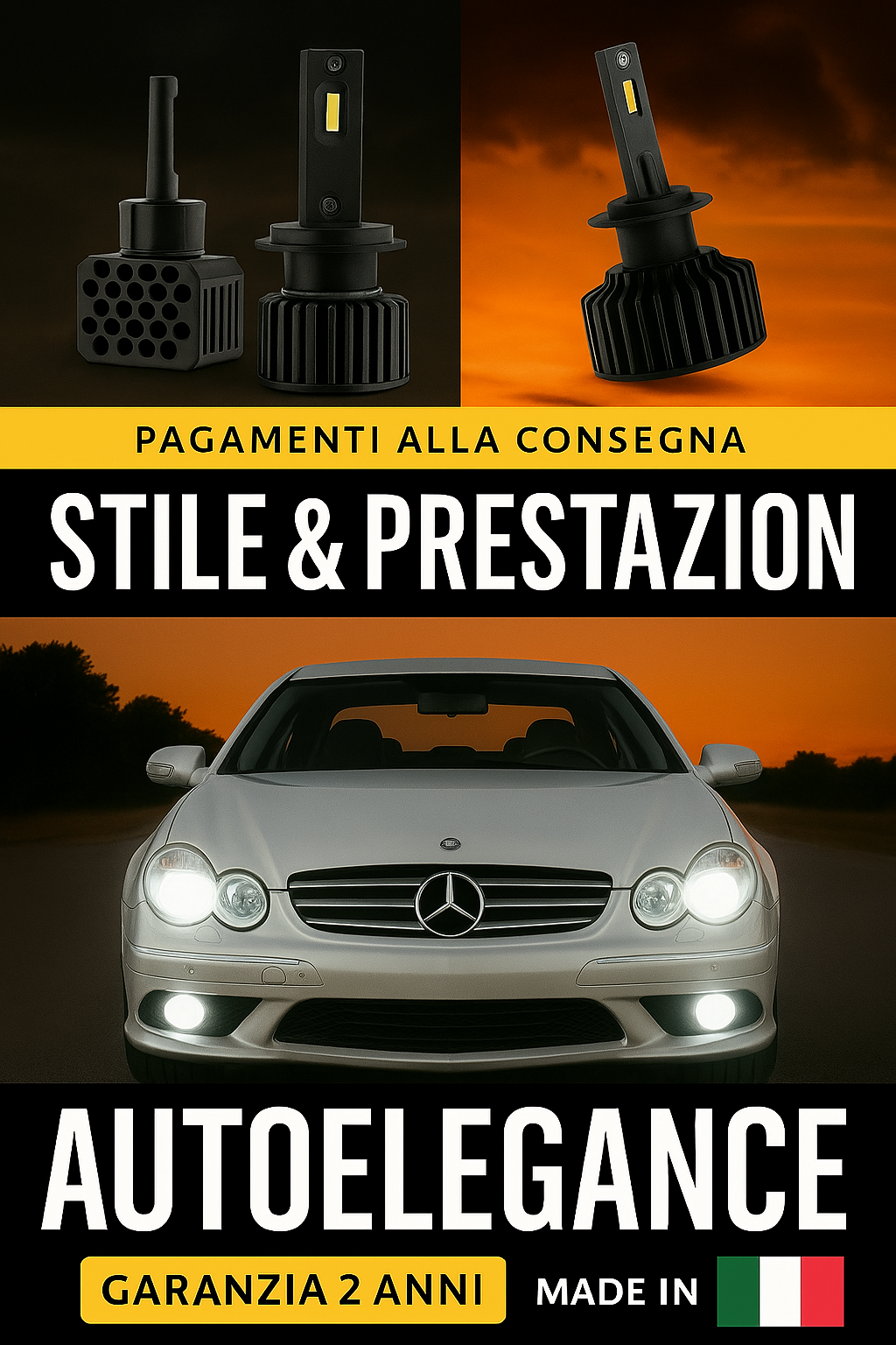 💖KIT LED LAMPADE ANABBAGLIANTI D1S 6000K ADATTO PER MERCEDES CLASSE CLK W209💖