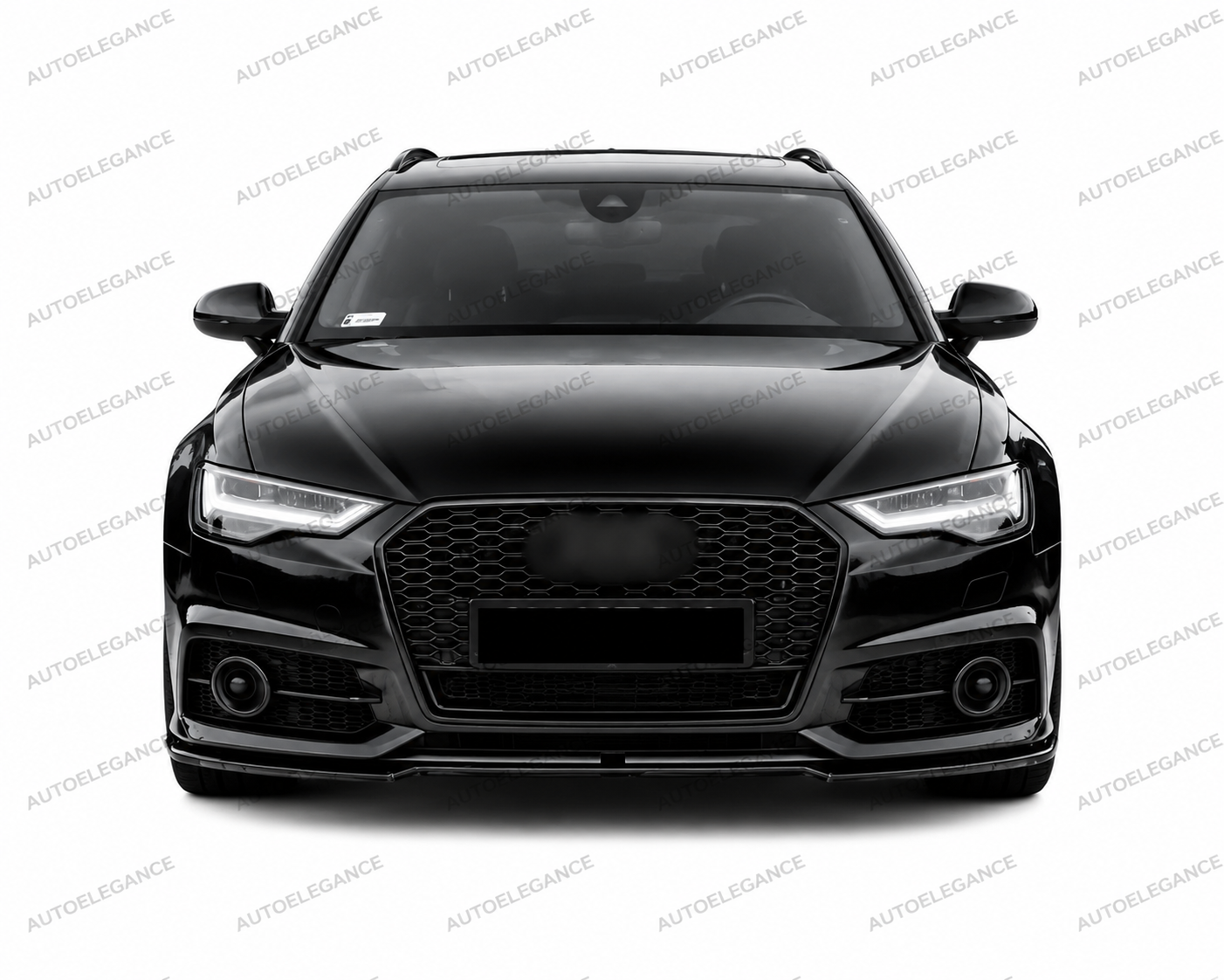 💫ART.0053 SPLITTER ANTERIORE PER AUDI A6 4G C7 LIP NERO LUCIDO ABS💫