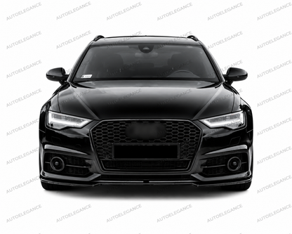 💫ART.0053 SPLITTER ANTERIORE PER AUDI A6 4G C7 LIP NERO LUCIDO ABS💫