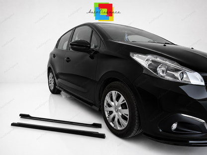 👉Minigonne Laterali Prolunghe Nero Lucido per Peugeot 208 MK1 (2012+)👈
