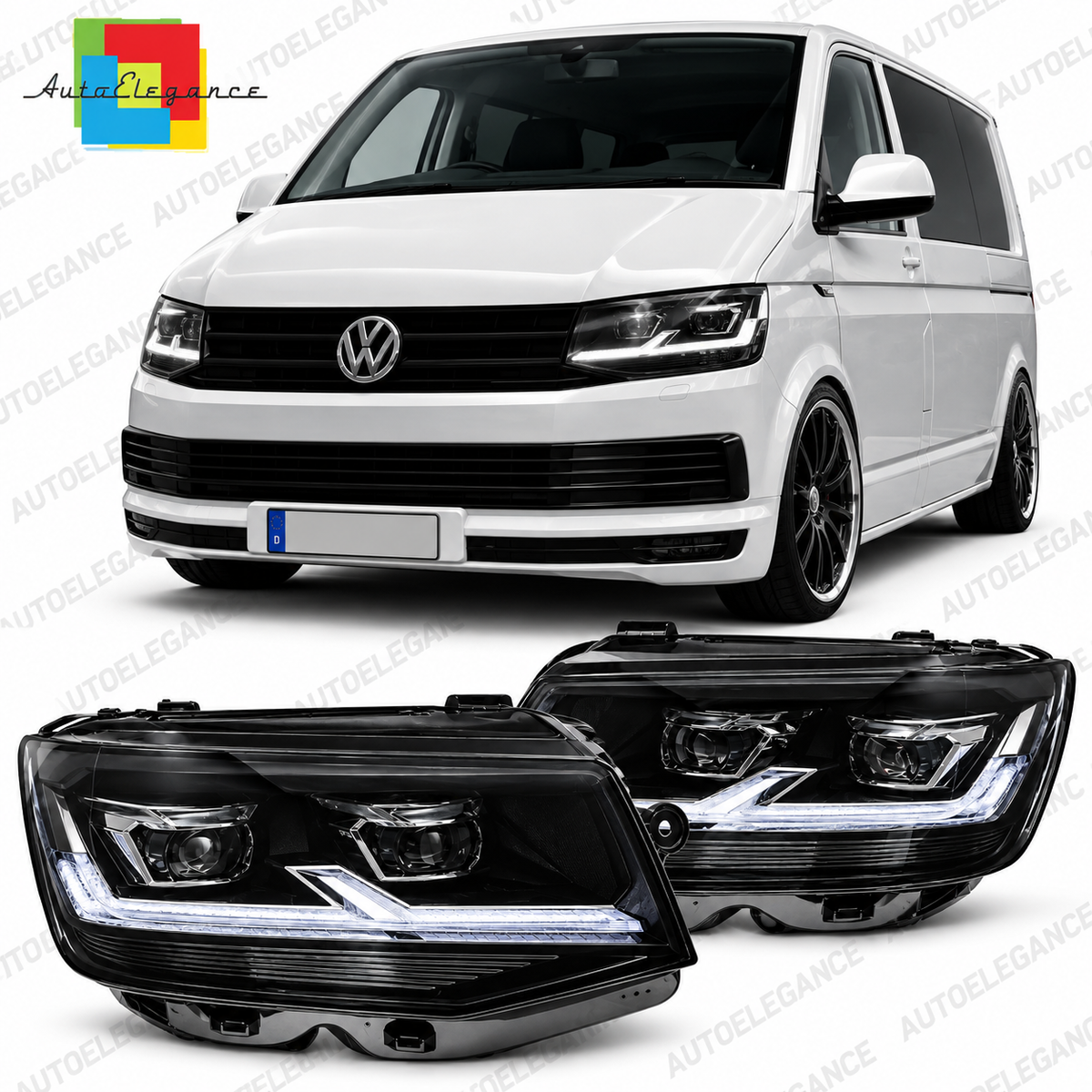 ART.5802 FARI ANTERIORI ADATTO PER VW T6 15-19