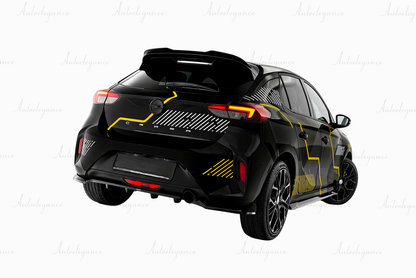 🔥ART.9600 SPLITTER POSTERIORE PER OPEL CORSA F (Mk6 FACELIFT)🔥