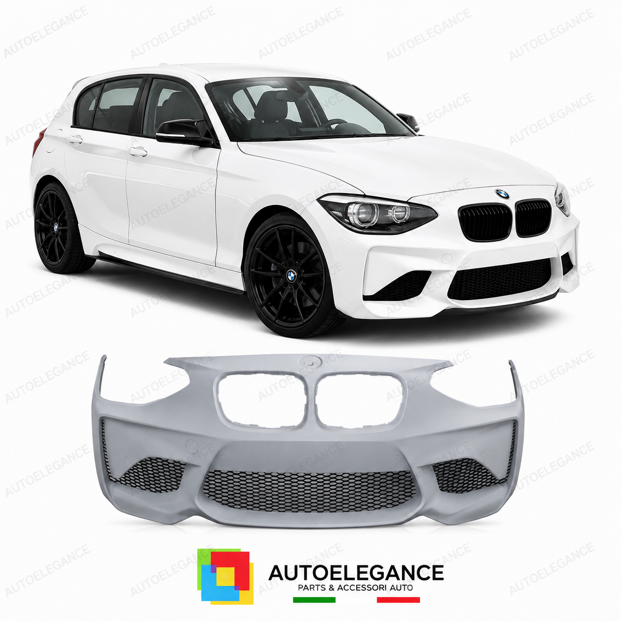 PARAURTI ANTERIORE BMW F20 F21 11-15 LOOK M2 COMPETITION PDC