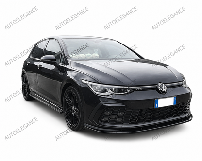 SPLITTER SUITABLE FOR VW GOLF 8 GTI GTD RLINE LOOK GLOSSY BLACK SPORTY DESIGN 