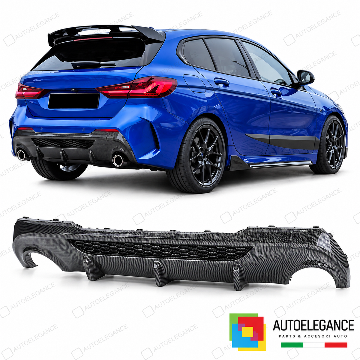 DIFFUSORE ADATTO PER BMW F40 19- LOOK M 135i CARBONIO