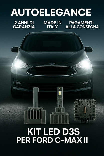 ⭐KIT XENON D3S 6000K ANABBAGLIANTI PER FORD C-MAX II – LUCE BIANCA POTENTE⭐