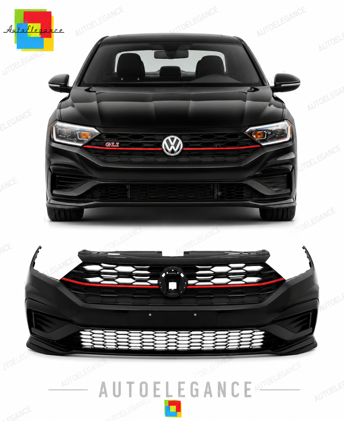 💕PARAURTI ANTERIORE VOLKSWAGEN VW JETTA 19- LOOK GLI💕