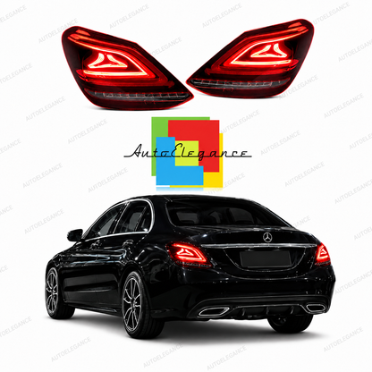 👉ART.10452 Fanali Posteriori Full Full LED per Mercedes Classe C W205 Berlina 14-18👈