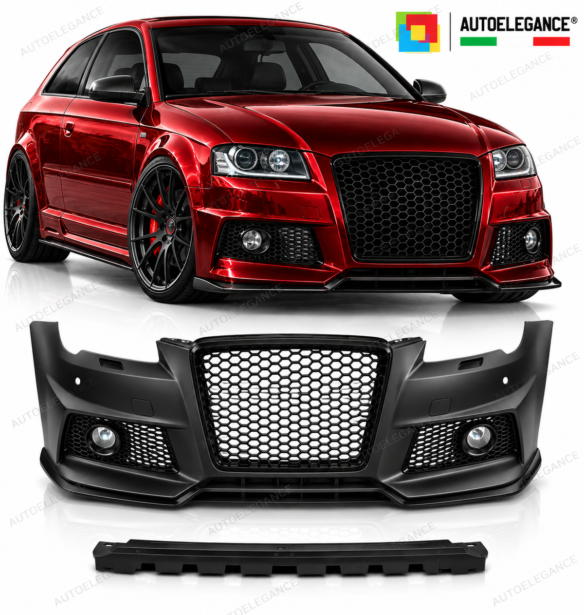 PARAURTI ANTERIORE SPORT ADATTO PER AUDI A3 08-12