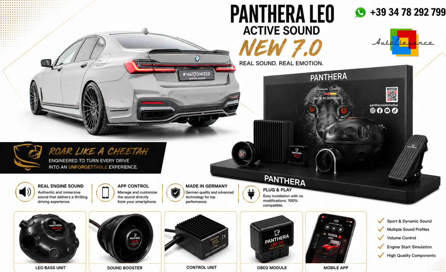 💫ART.2672 PANTHERA Soundsystem Booster 7.0 - BMW 7 G11 / G12 2015-💫