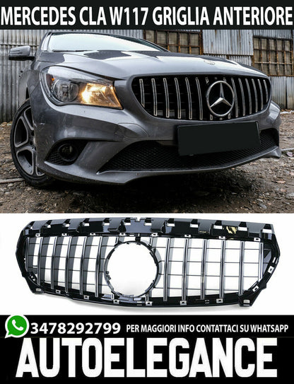 Griglia GT Panamericana adatta per Mercedes CLA W117 X117 dal 16 argento nero