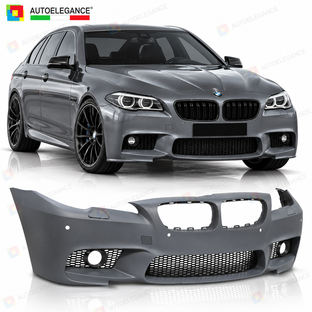 PARAURTI ANTERIORE STILE SPORT ADATTO PER BMW F10 / F11 LCI 07.13-16 LOOK M
