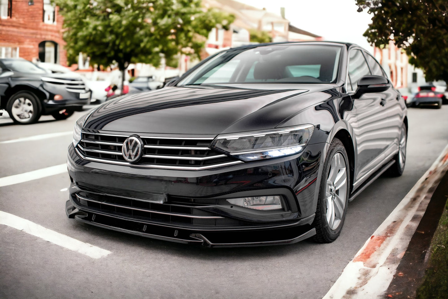 FRONT SPLITTER V.2 SUITABLE FOR VOLKSWAGEN PASSAT B8 FACELIFT 