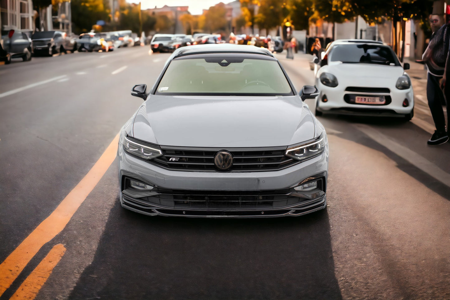FRONT SPLITTER V.1 VOLKSWAGEN PASSAT R-LINE B8 FACELIFT 