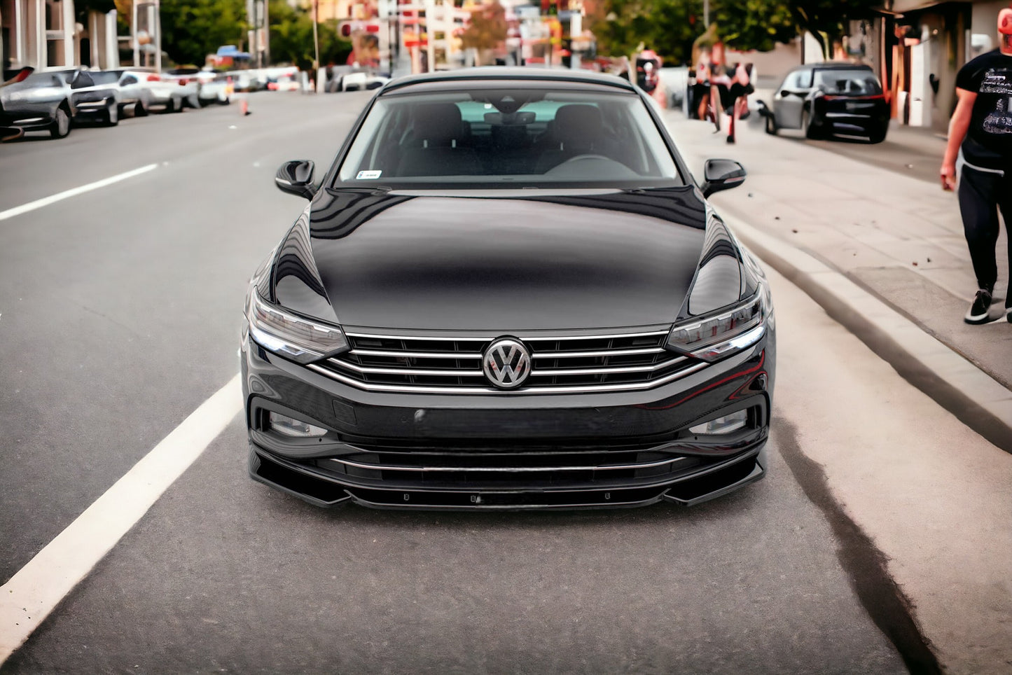 FRONT SPLITTER V.1 SUITABLE FOR VOLKSWAGEN PASSAT B8 FACELIFT 