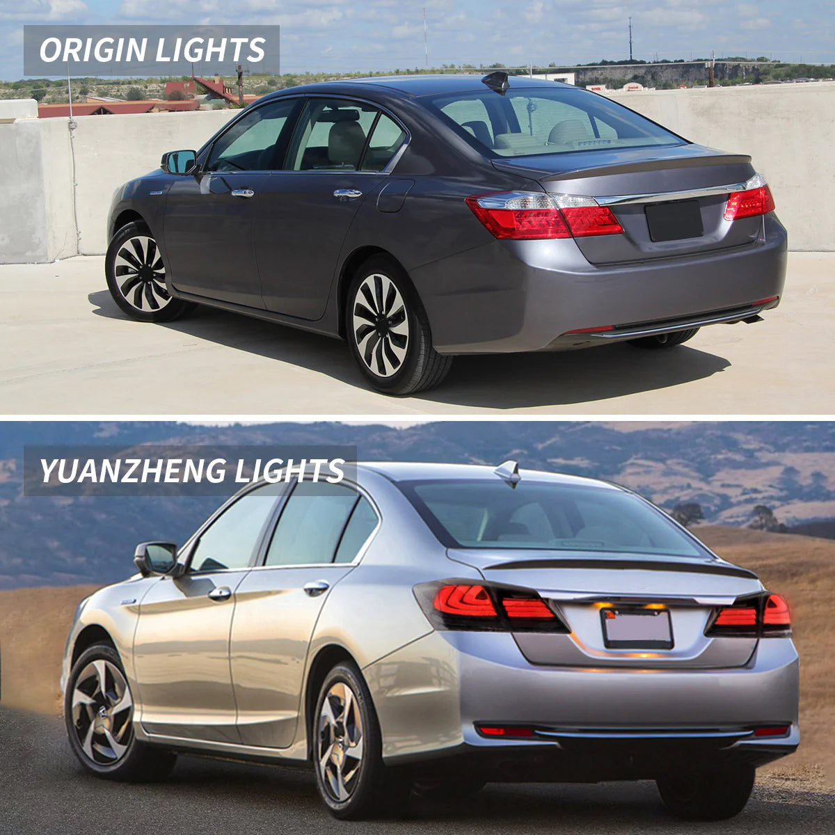 Fanali posteriori sequenziali Full LED per Honda Accord 2013-2015 ABS PMMA GLASS Materiale