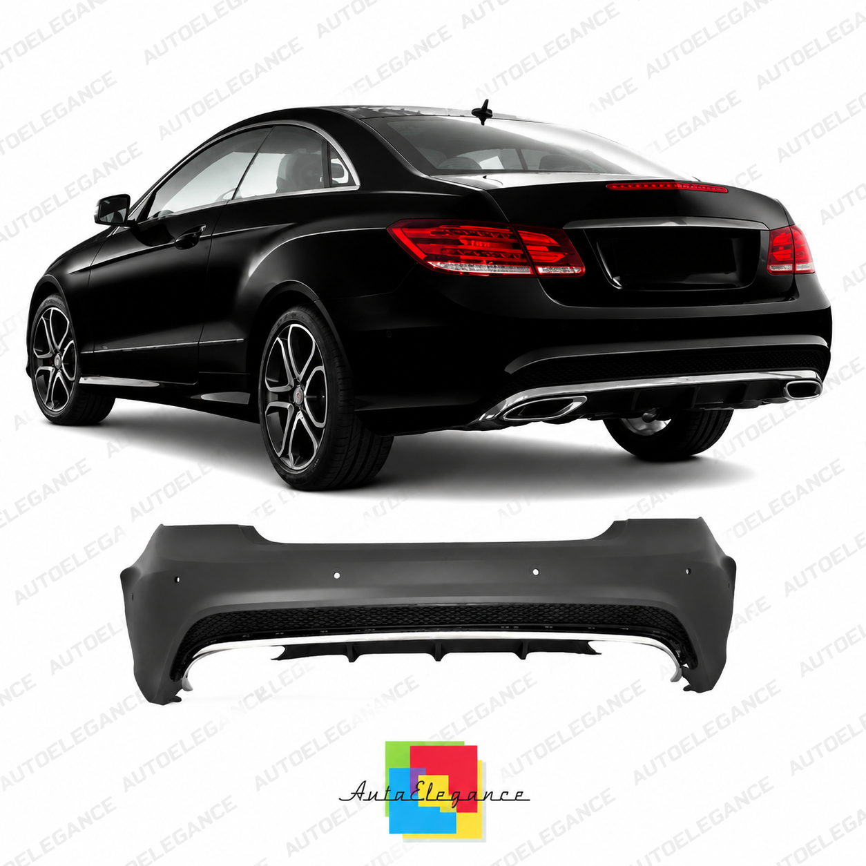 👉Paraurti Posteriore Mercedes Classe E C207 14-16 Look AMG-ABS Non Verniciato👈