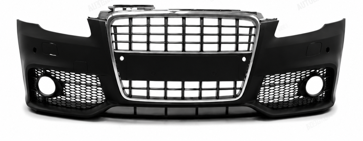 💕PARAURTI ANTERIORE AUDI A4 B7 04-08 LOOK S LINE CROMO NERO PDC SRA💕