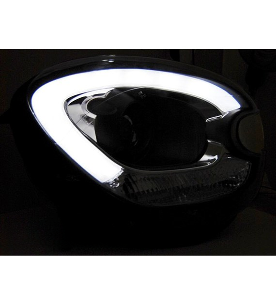 💕 Fari Anteriori Adatto per Mini Cooper R60 R61 10-16 LED Tube Neri 💕