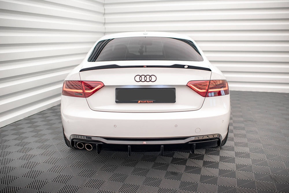DIFFUSORE PER Audi A5 Sportback 8T Facelift 2012-2016 STANDARD (doppio scarico su un lato) - NEROL UCIDO