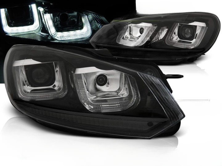 💕ART.5889  FARI  ANTERIORI  VW GOLF 6 08-12 NERO 💕
